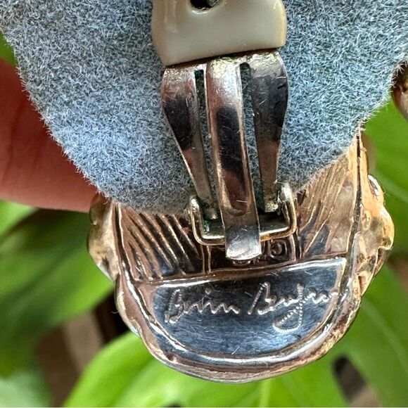 B. Bergner Modernist Electroform Rolly Polly Statement Clip On Earrings 2 Tone - Picture 13 of 13